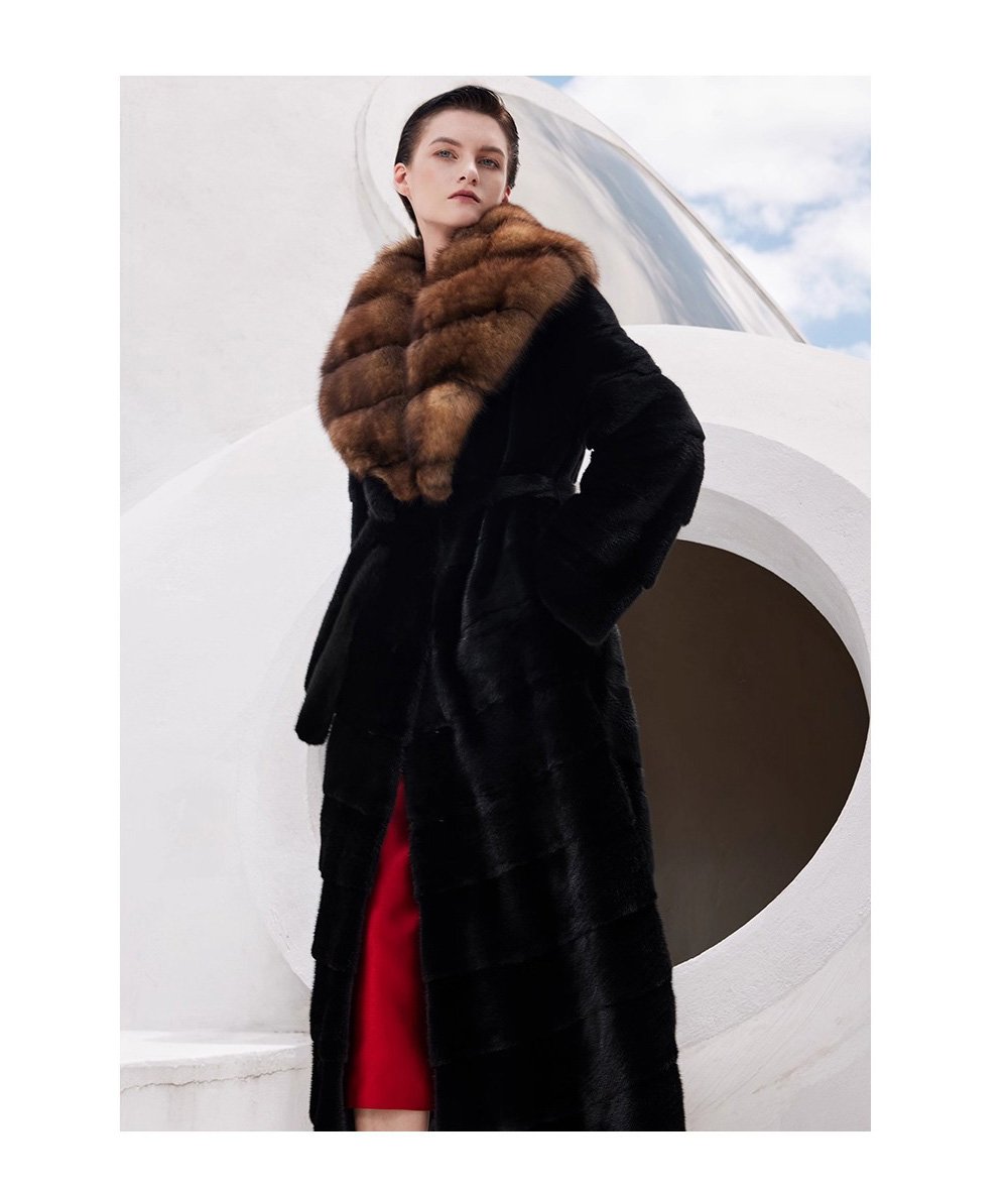 original design women’s luxury full pelt mink fur coat – extra long imported winter 2025 collection