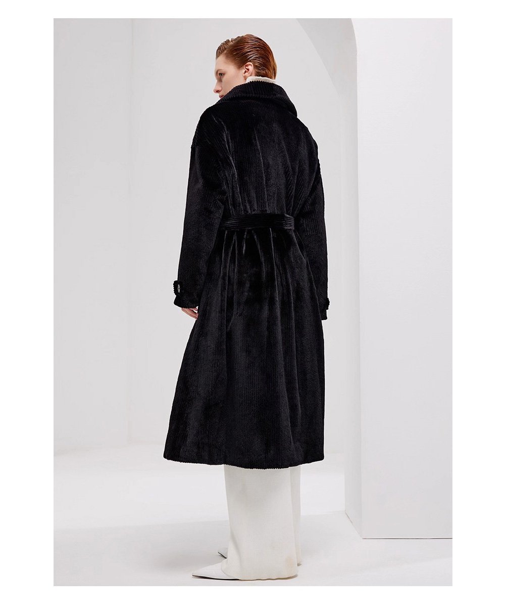 vintage style women’s full pelt mink fur coat — new winter mink fur outerwear