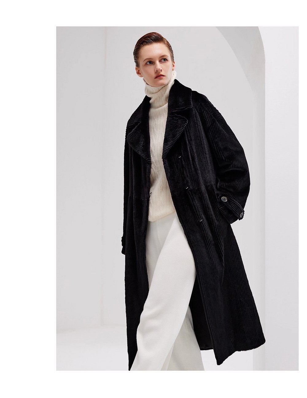 vintage style women’s full pelt mink fur coat — new winter mink fur outerwear