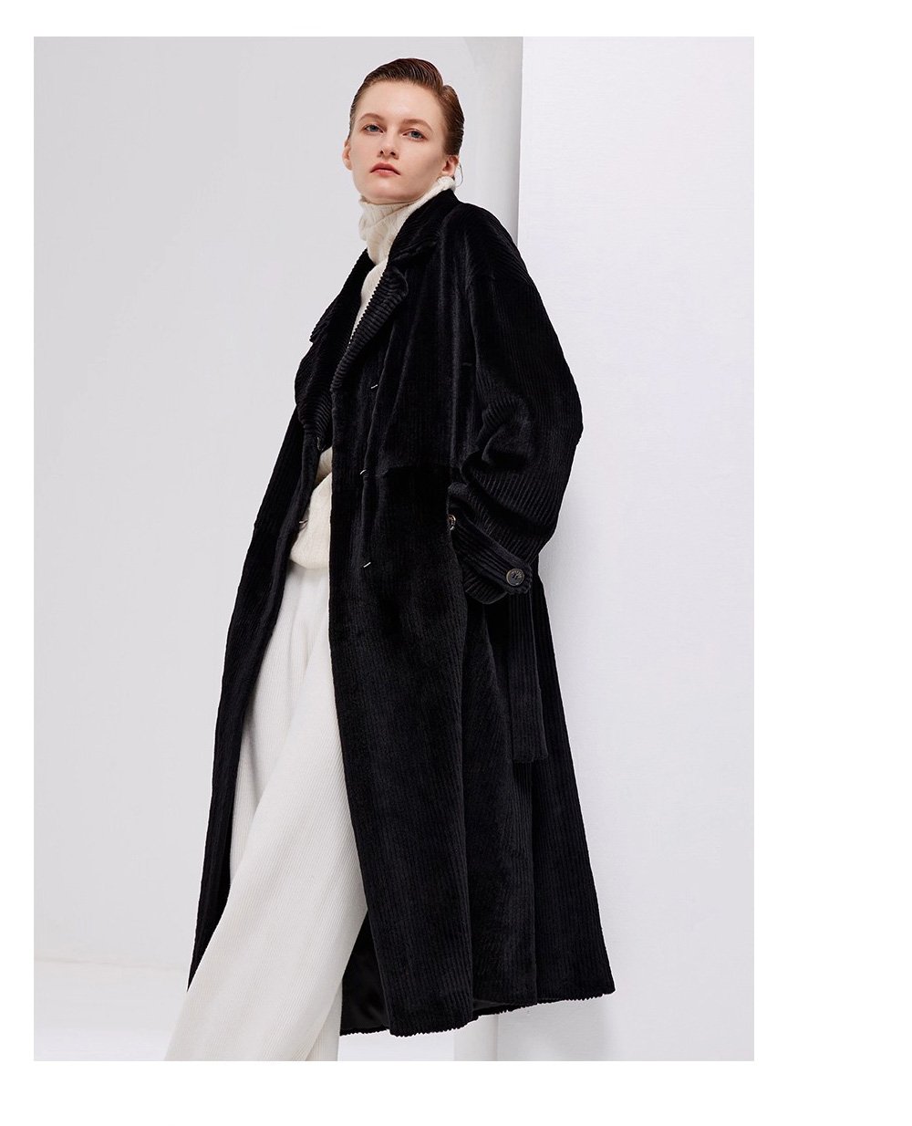 vintage style women’s full pelt mink fur coat — new winter mink fur outerwear