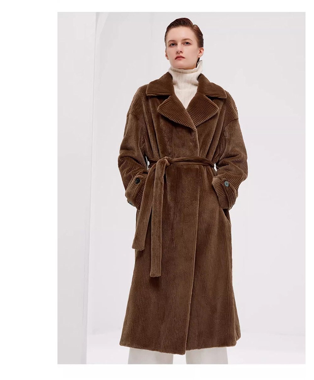 vintage style women’s full pelt mink fur coat — new winter mink fur outerwear