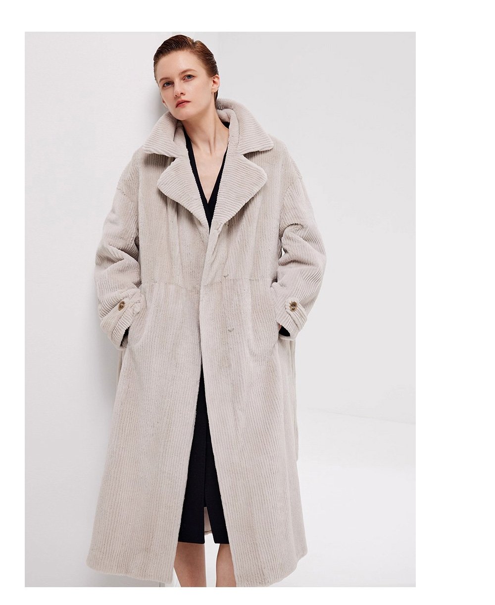 vintage style women’s full pelt mink fur coat — new winter mink fur outerwear