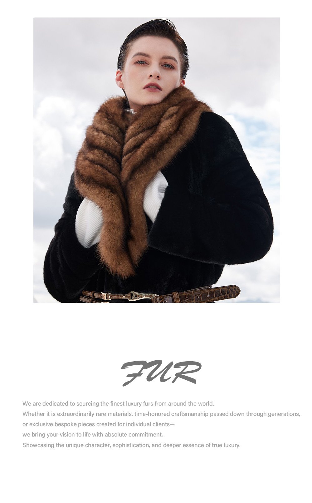 original design women’s full pelt mink fur coat – over knee long winter new collection