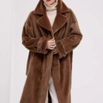 vintage style women’s full pelt mink fur coat — new winter mink fur outerwear