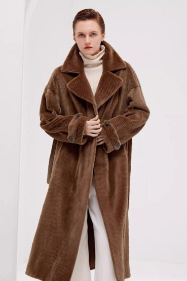 vintage style women’s full pelt mink fur coat — new winter mink fur outerwear