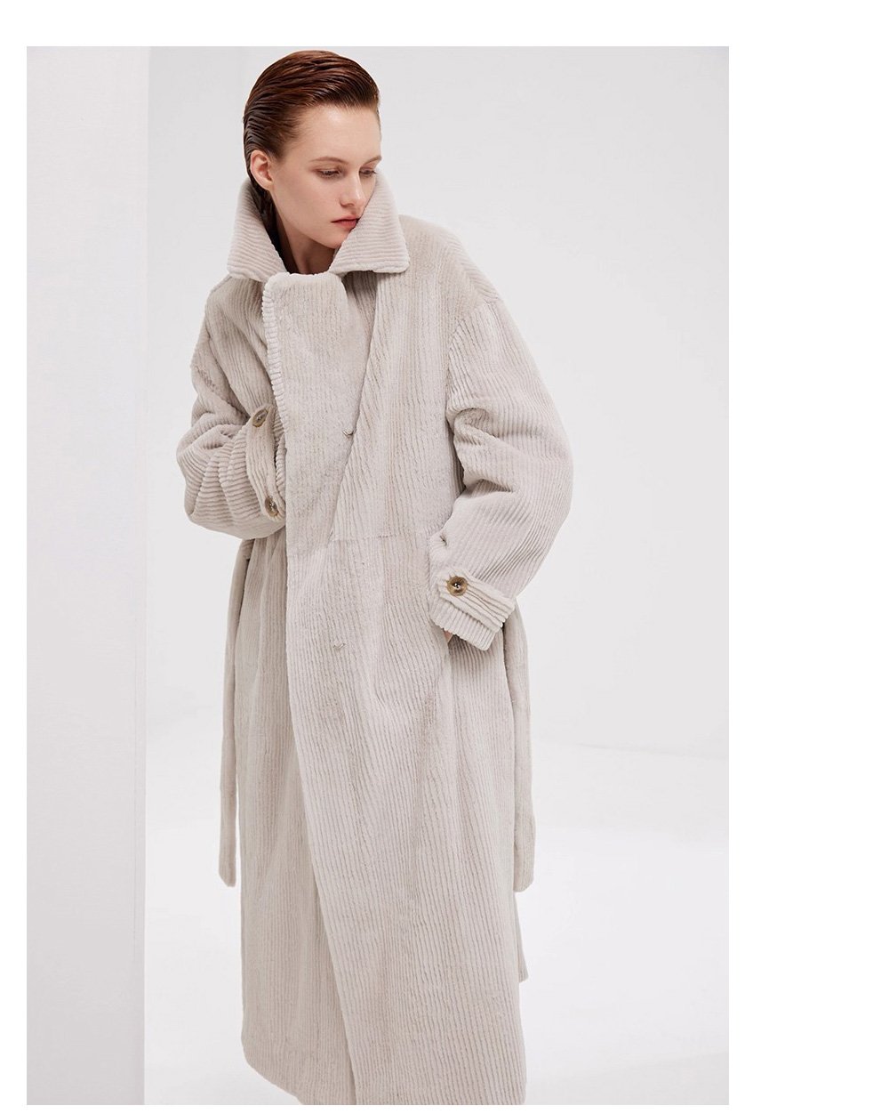 vintage style women’s full pelt mink fur coat — new winter mink fur outerwear