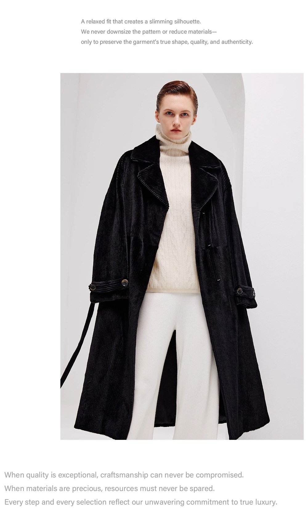 vintage style women’s full pelt mink fur coat — new winter mink fur outerwear