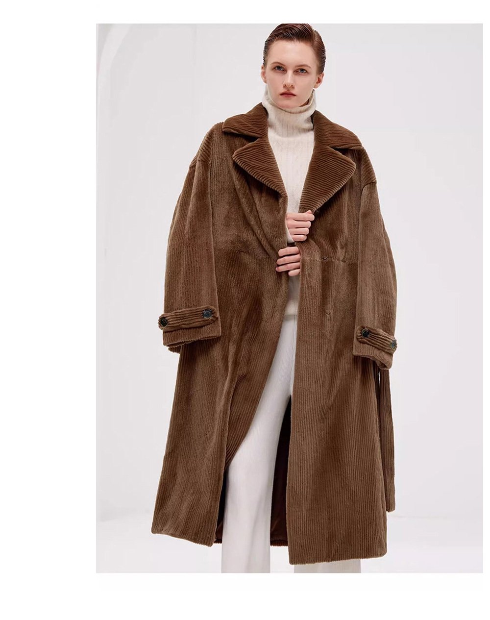 vintage style women’s full pelt mink fur coat — new winter mink fur outerwear