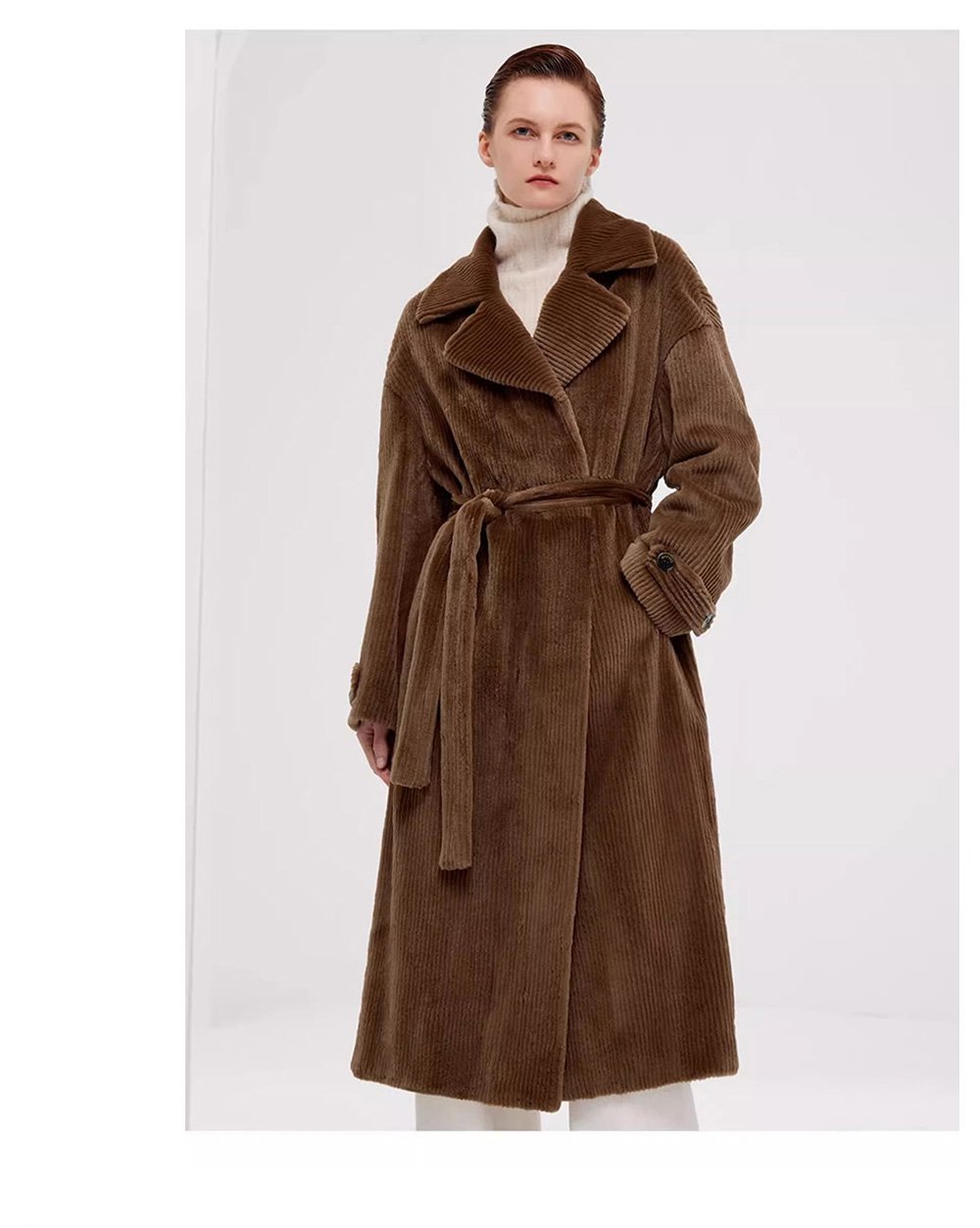vintage style women’s full pelt mink fur coat — new winter mink fur outerwear