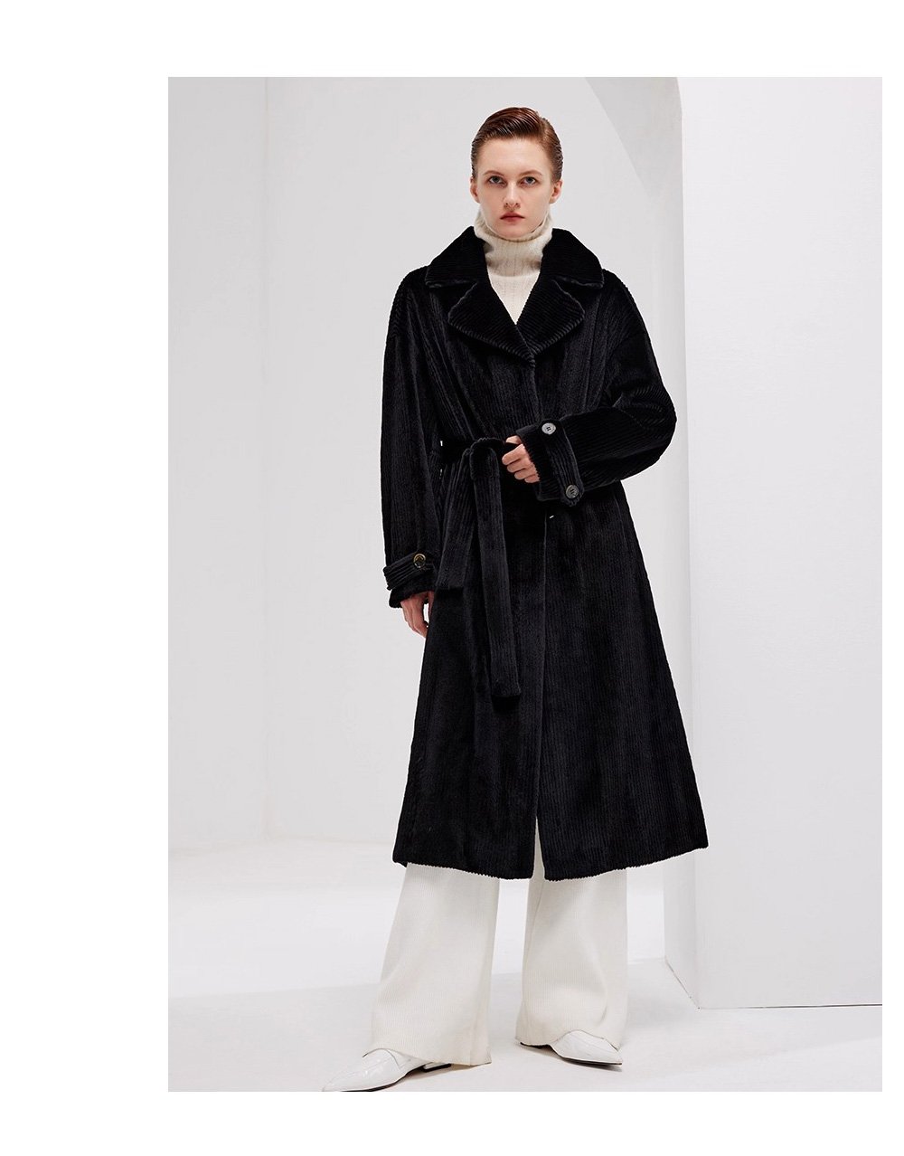 vintage style women’s full pelt mink fur coat — new winter mink fur outerwear