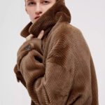 vintage style women’s full pelt mink fur coat — new winter mink fur outerwear