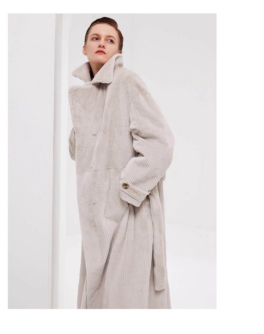 vintage style women’s full pelt mink fur coat — new winter mink fur outerwear