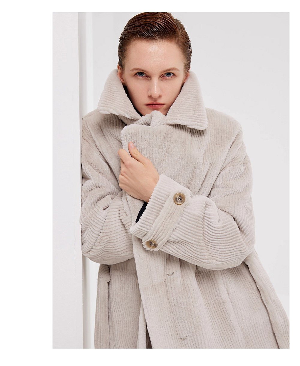 vintage style women’s full pelt mink fur coat — new winter mink fur outerwear