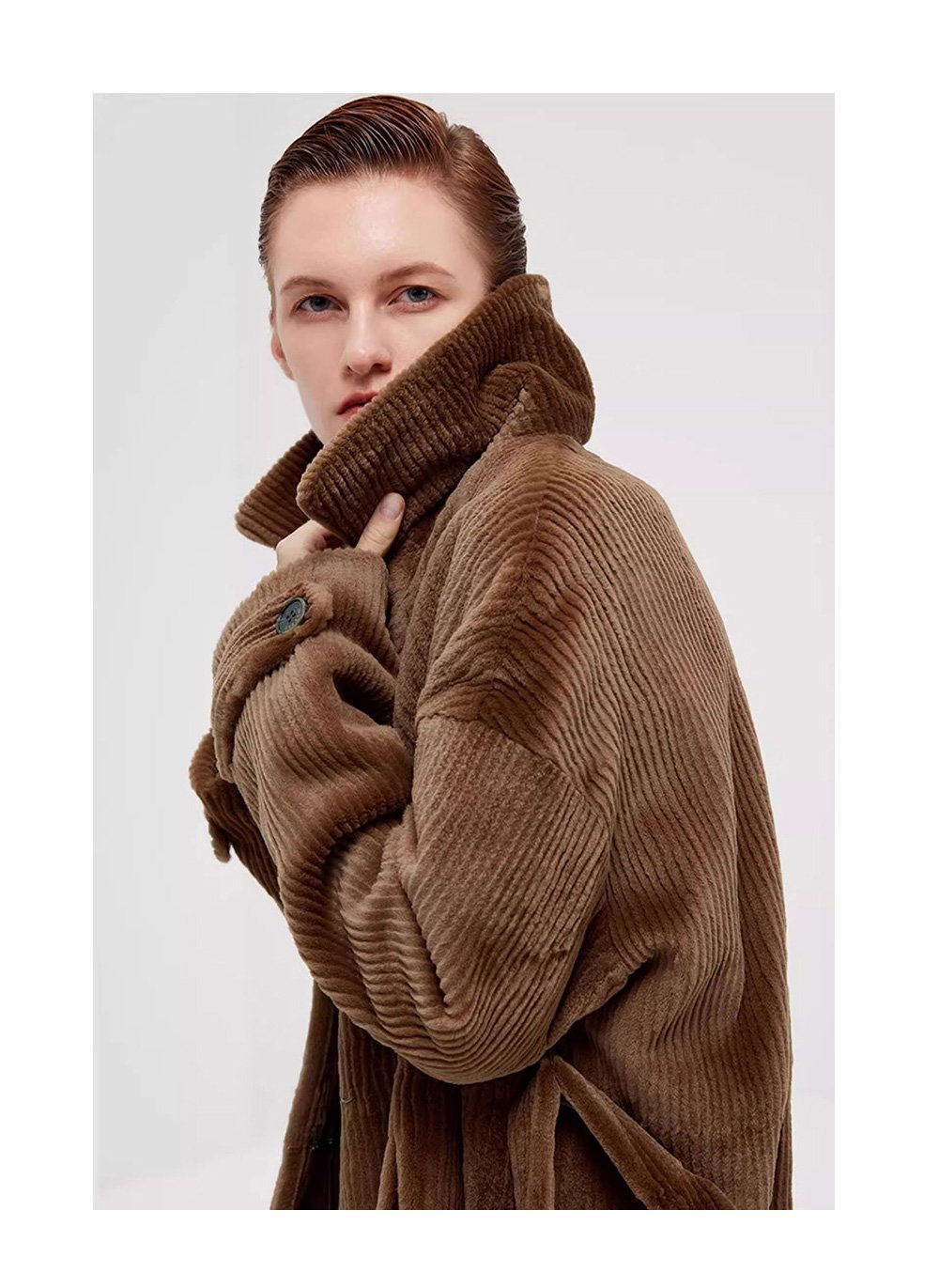 vintage style women’s full pelt mink fur coat — new winter mink fur outerwear