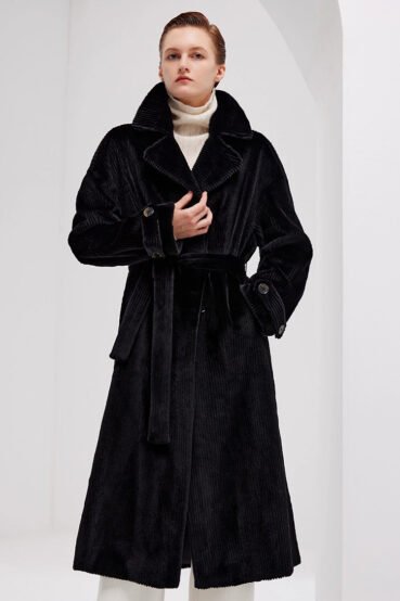 vintage style women’s full pelt mink fur coat — new winter mink fur outerwear