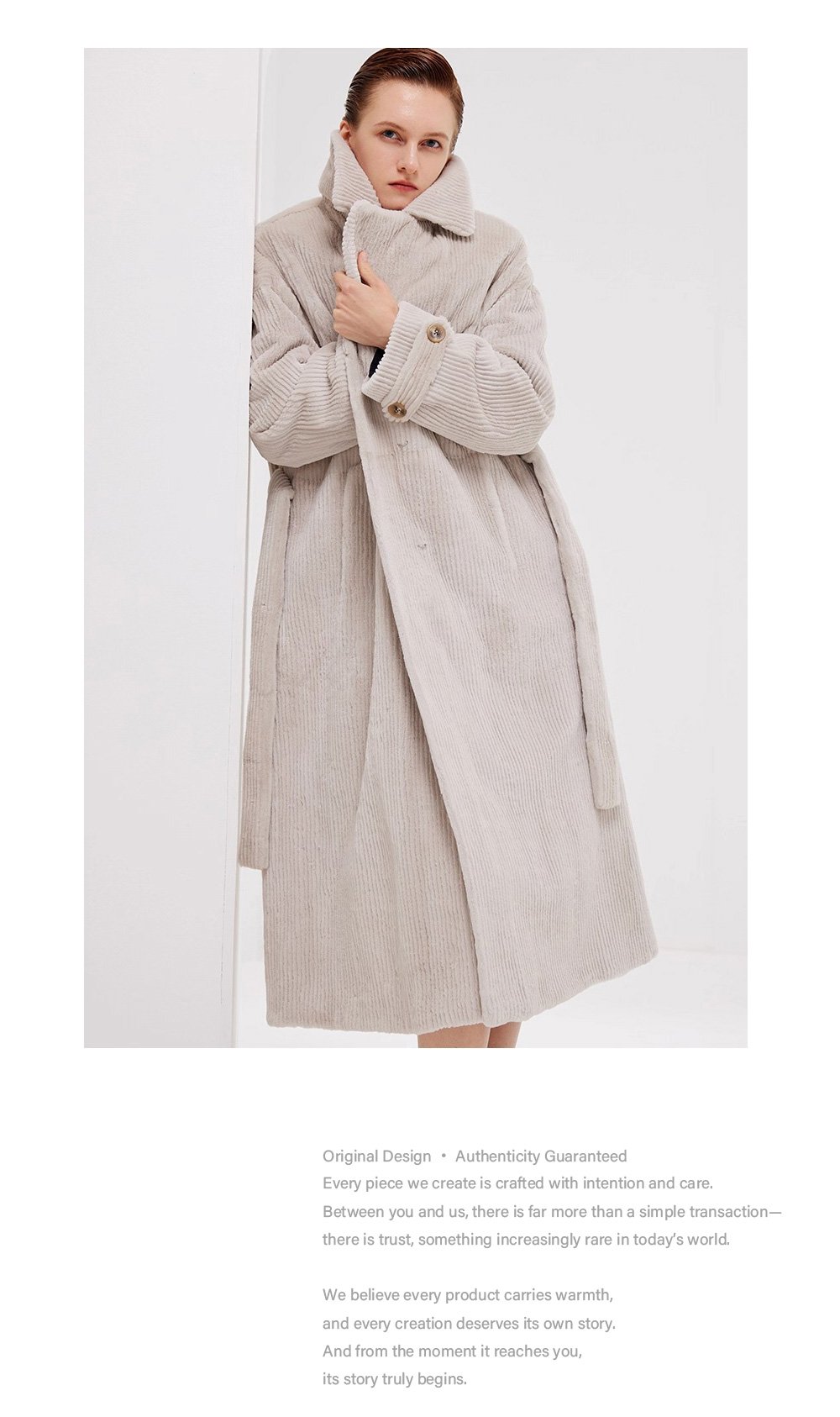 vintage style women’s full pelt mink fur coat — new winter mink fur outerwear