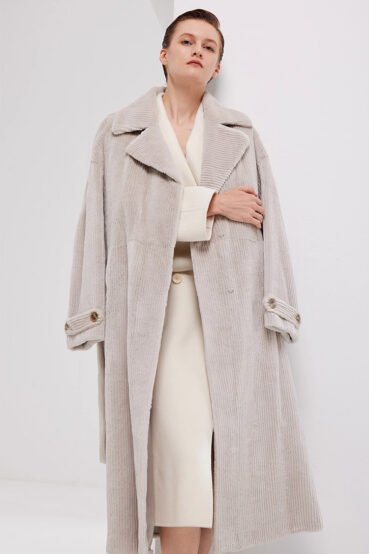 vintage style women’s full pelt mink fur coat — new winter mink fur outerwear