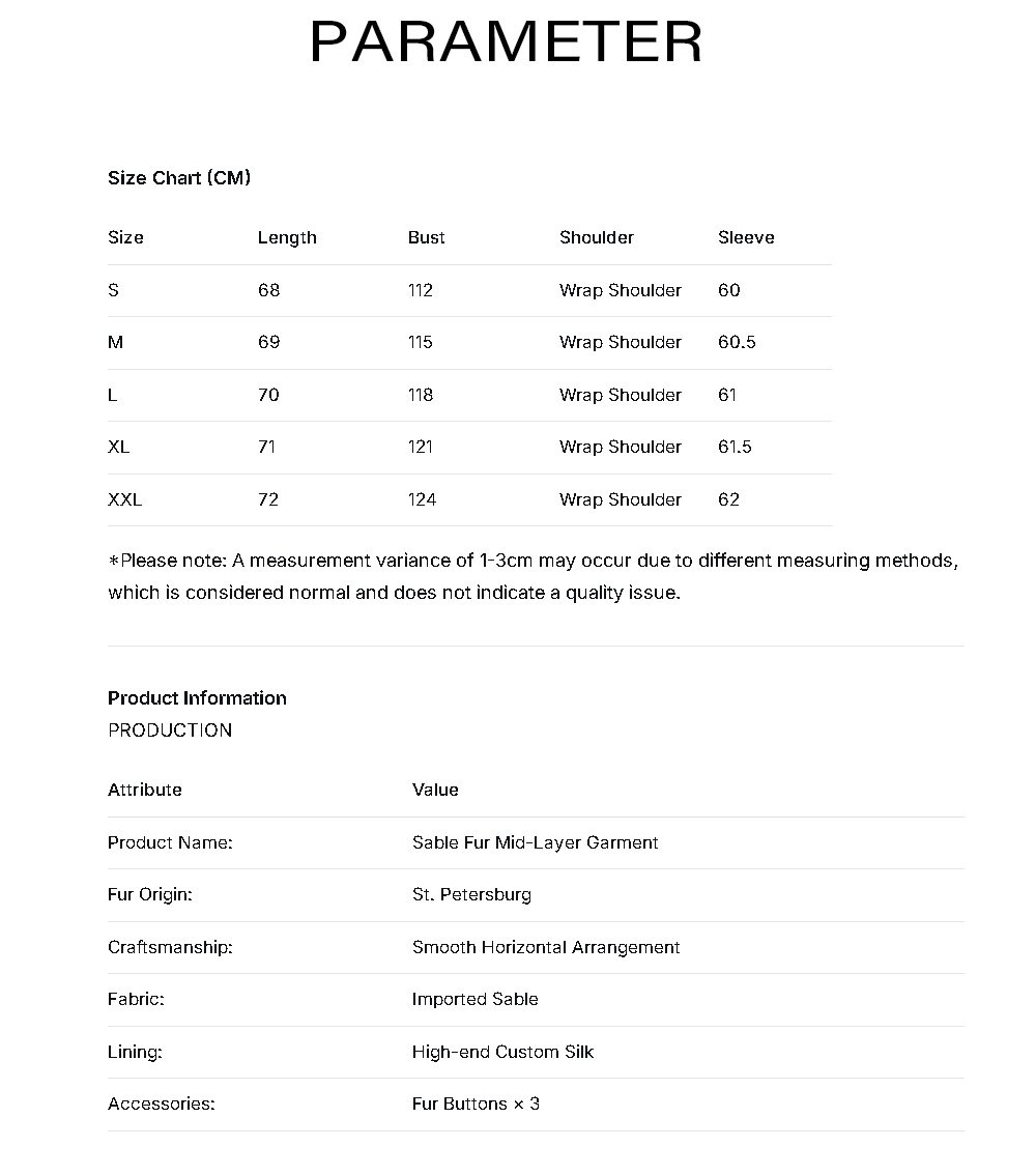 original high luxury barguzin russian sable fur coat — imported new season outerwear