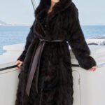 original imported hooded russian sable coat for women — fashionable & youthful, new winter fur outerwear