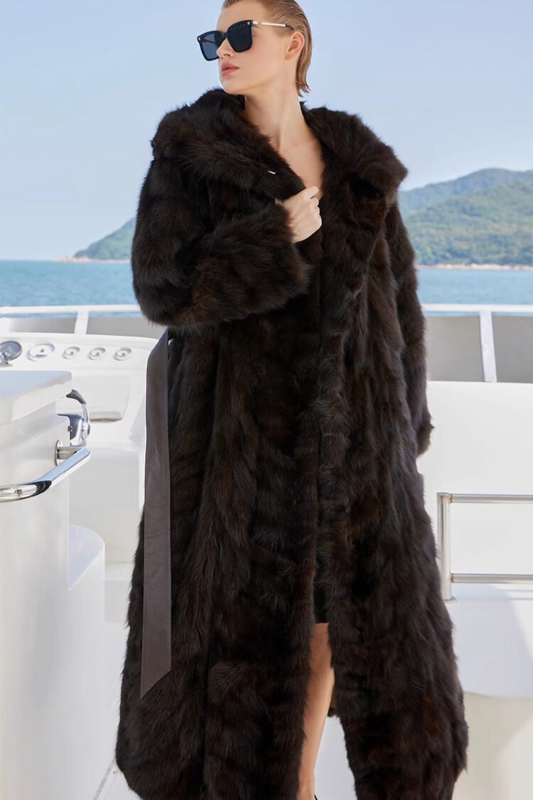 original imported hooded russian sable coat for women — fashionable & youthful, new winter fur outerwear