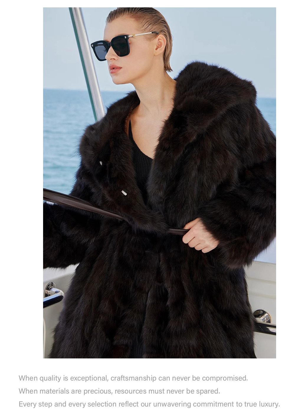 original imported hooded russian sable coat for women — fashionable & youthful, new winter fur outerwear