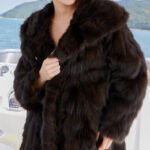 original imported hooded russian sable coat for women — fashionable & youthful, new winter fur outerwear
