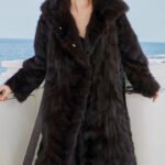 original imported hooded russian sable coat for women — fashionable & youthful, new winter fur outerwear