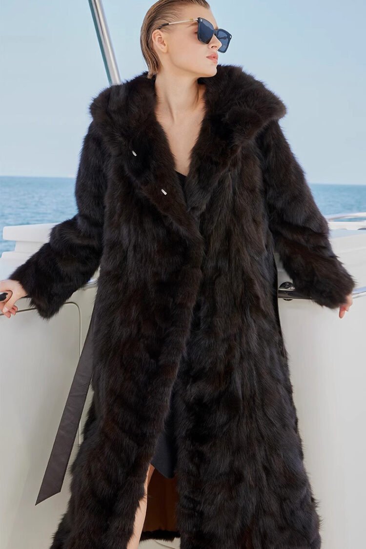 original imported hooded russian sable coat for women — fashionable & youthful, new winter fur outerwear