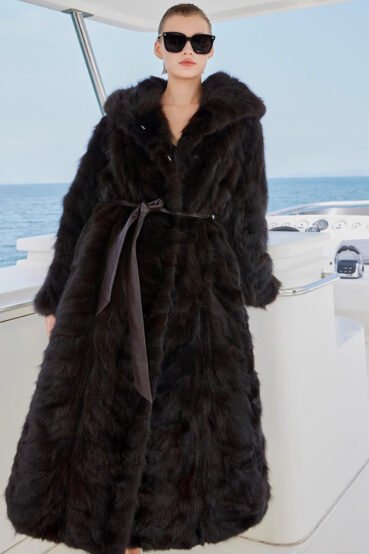 original imported hooded russian sable coat for women — fashionable & youthful, new winter fur outerwear