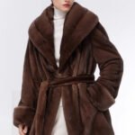 original vintage tone mink fur coat for women — imported full pelt design, fashionable & youthful new arrival