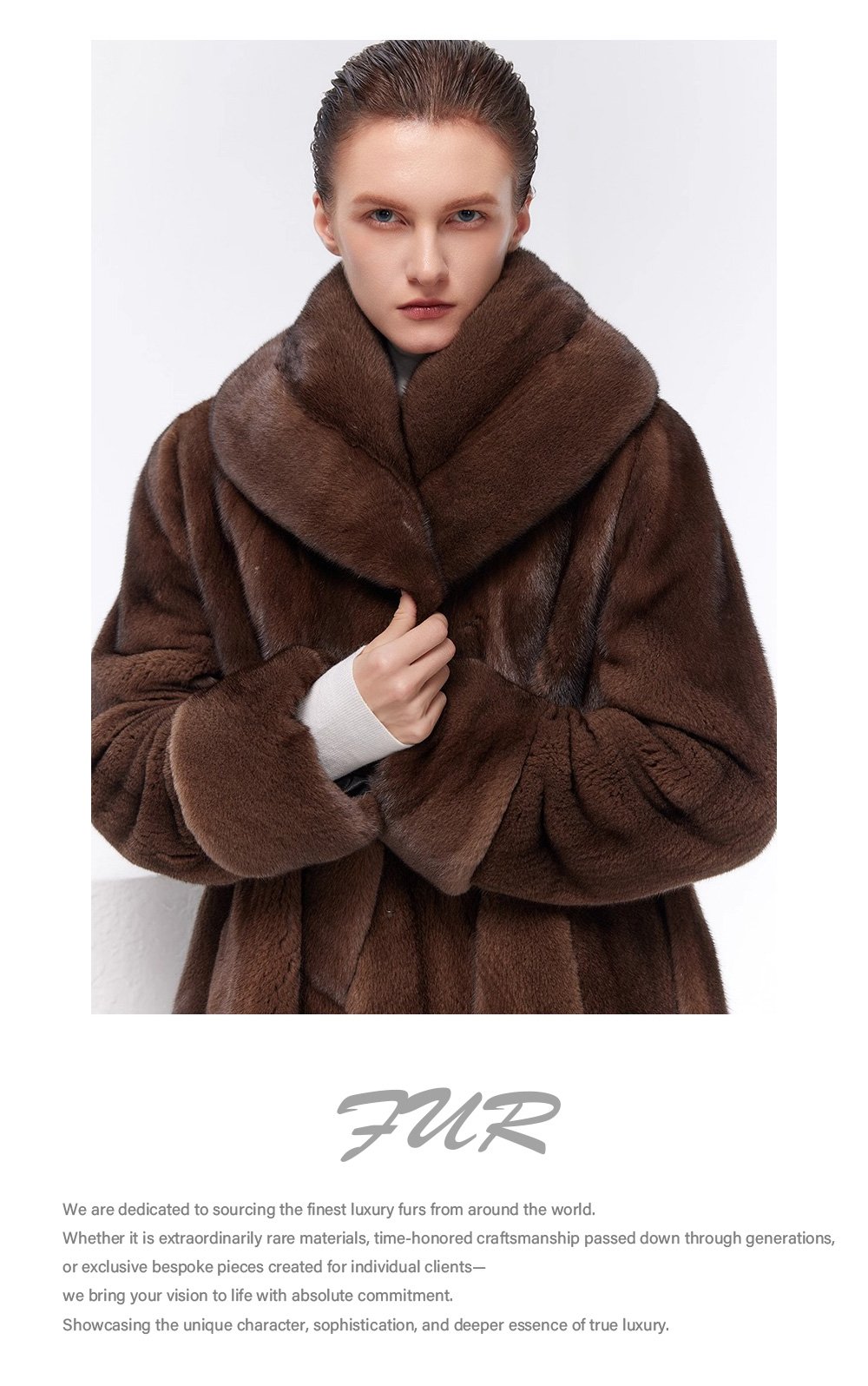 original vintage tone mink fur coat for women — imported full pelt design, fashionable & youthful new arrival