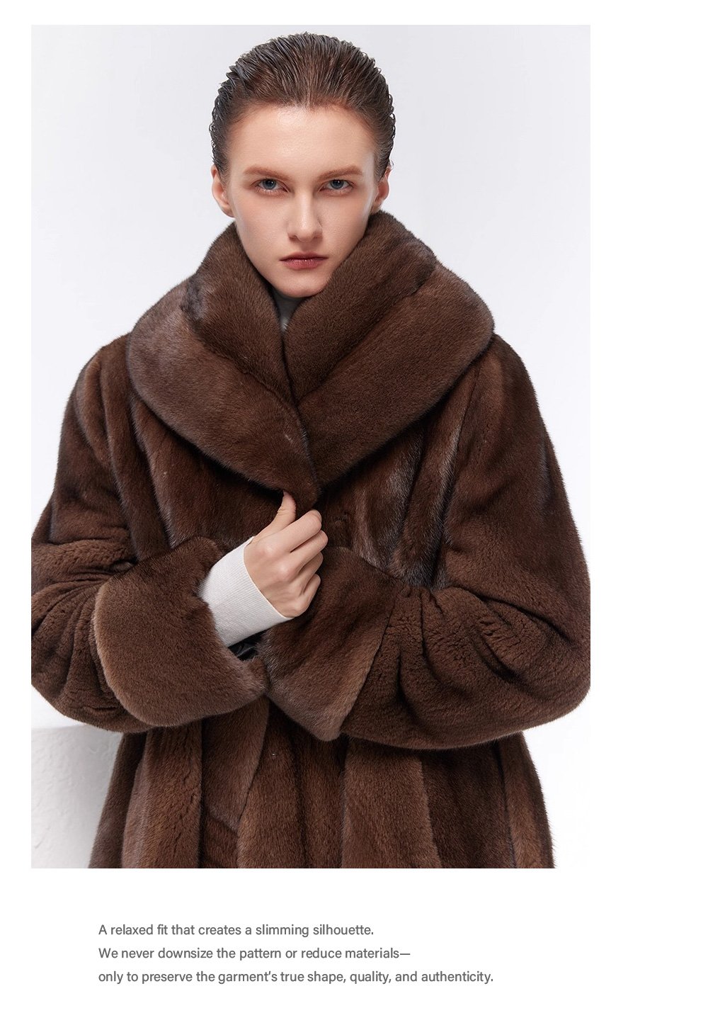 original vintage tone mink fur coat for women — imported full pelt design, fashionable & youthful new arrival