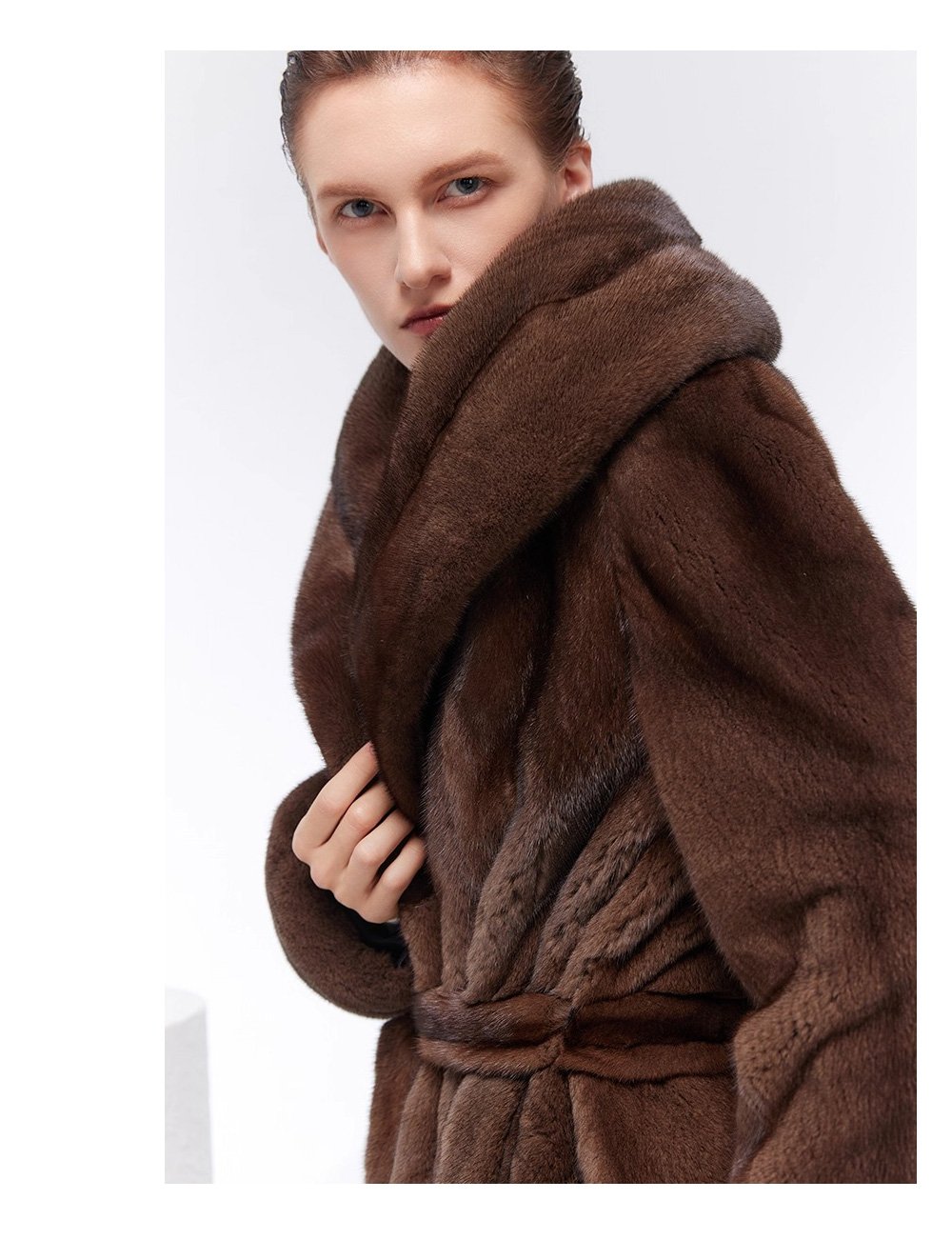original vintage tone mink fur coat for women — imported full pelt design, fashionable & youthful new arrival