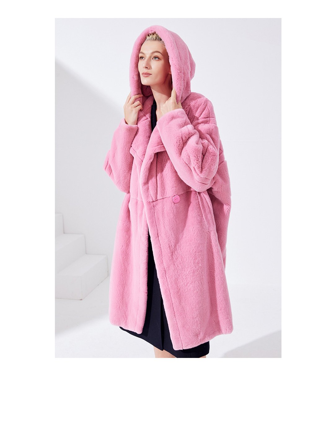 original “early winter chill” mink fur coat for women — youthful imported mink teddy bear style fur jacket