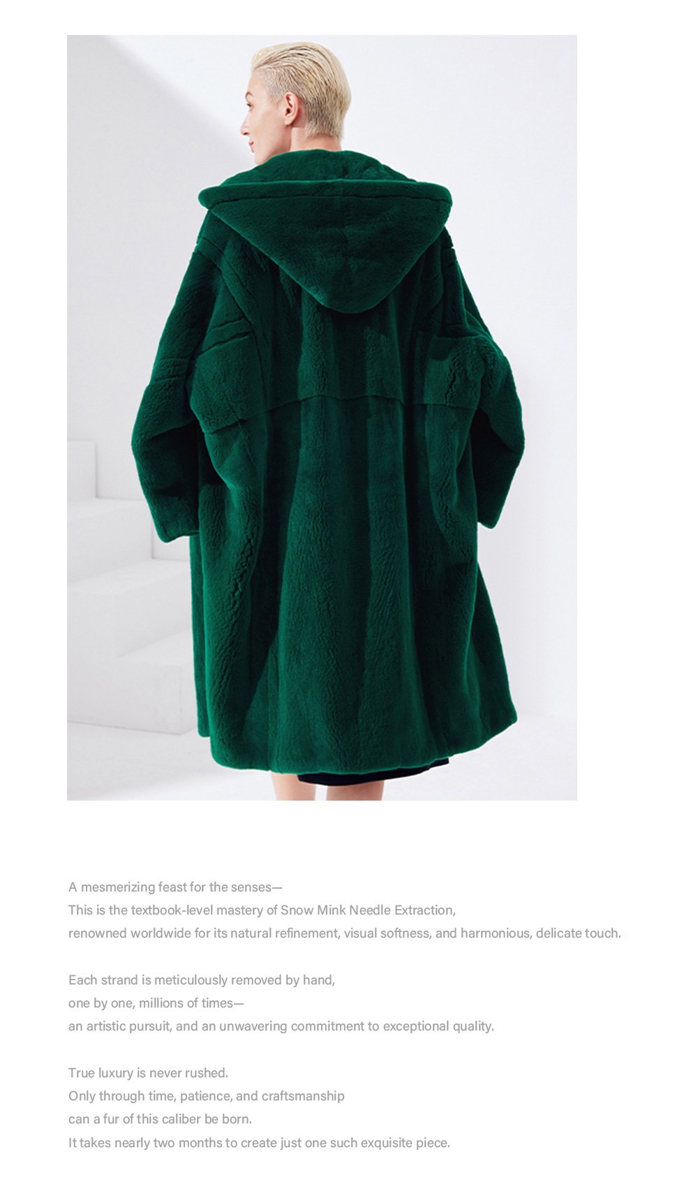 original “early winter chill” mink fur coat for women — youthful imported mink teddy bear style fur jacket