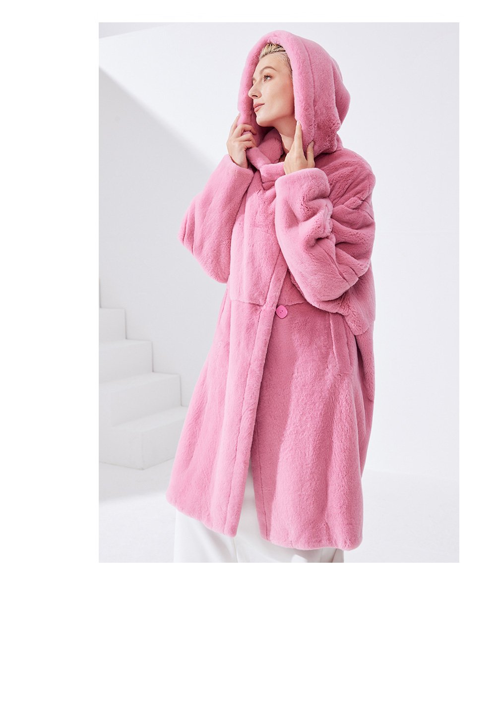 original “early winter chill” mink fur coat for women — youthful imported mink teddy bear style fur jacket