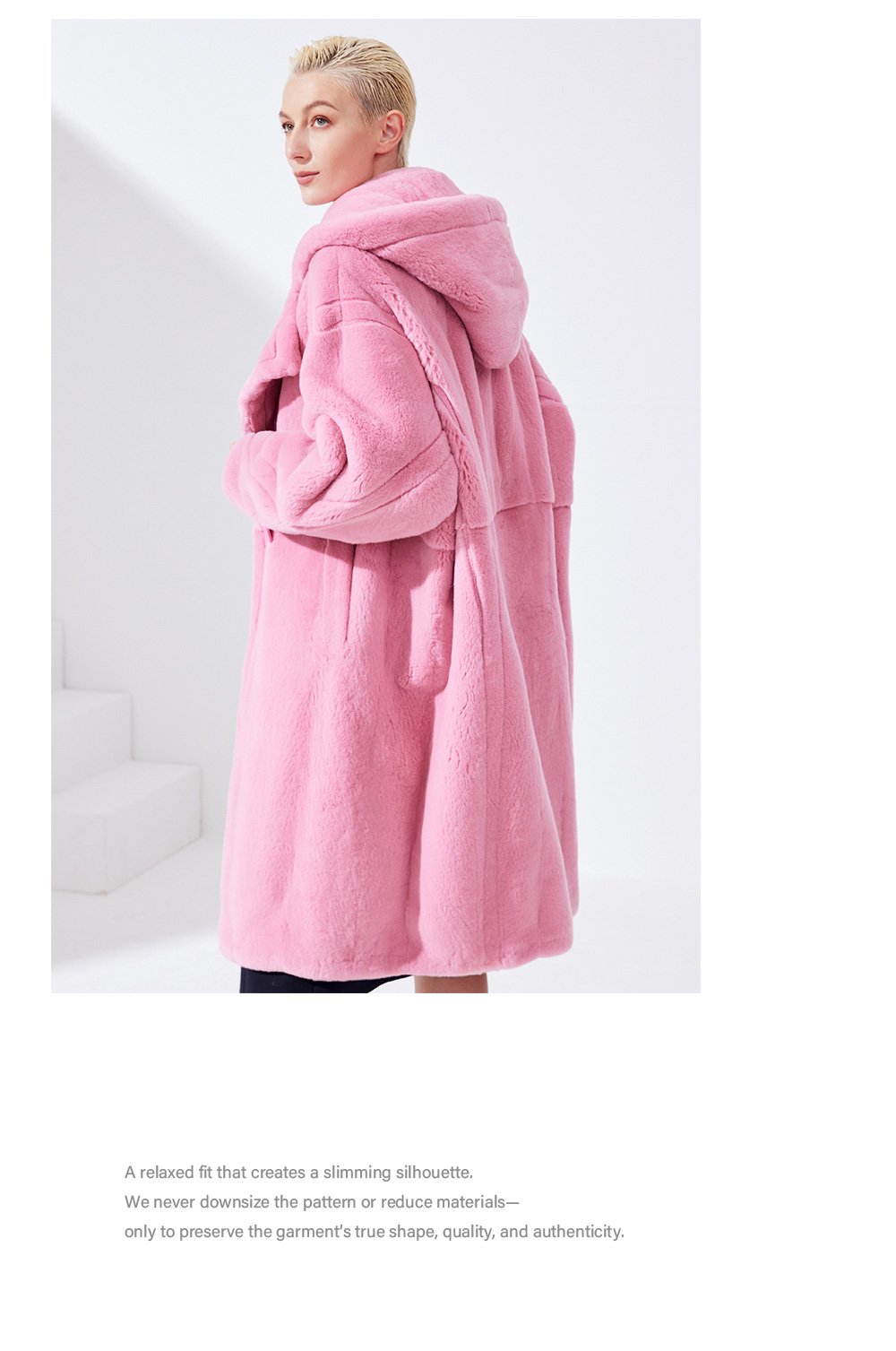 original “early winter chill” mink fur coat for women — youthful imported mink teddy bear style fur jacket