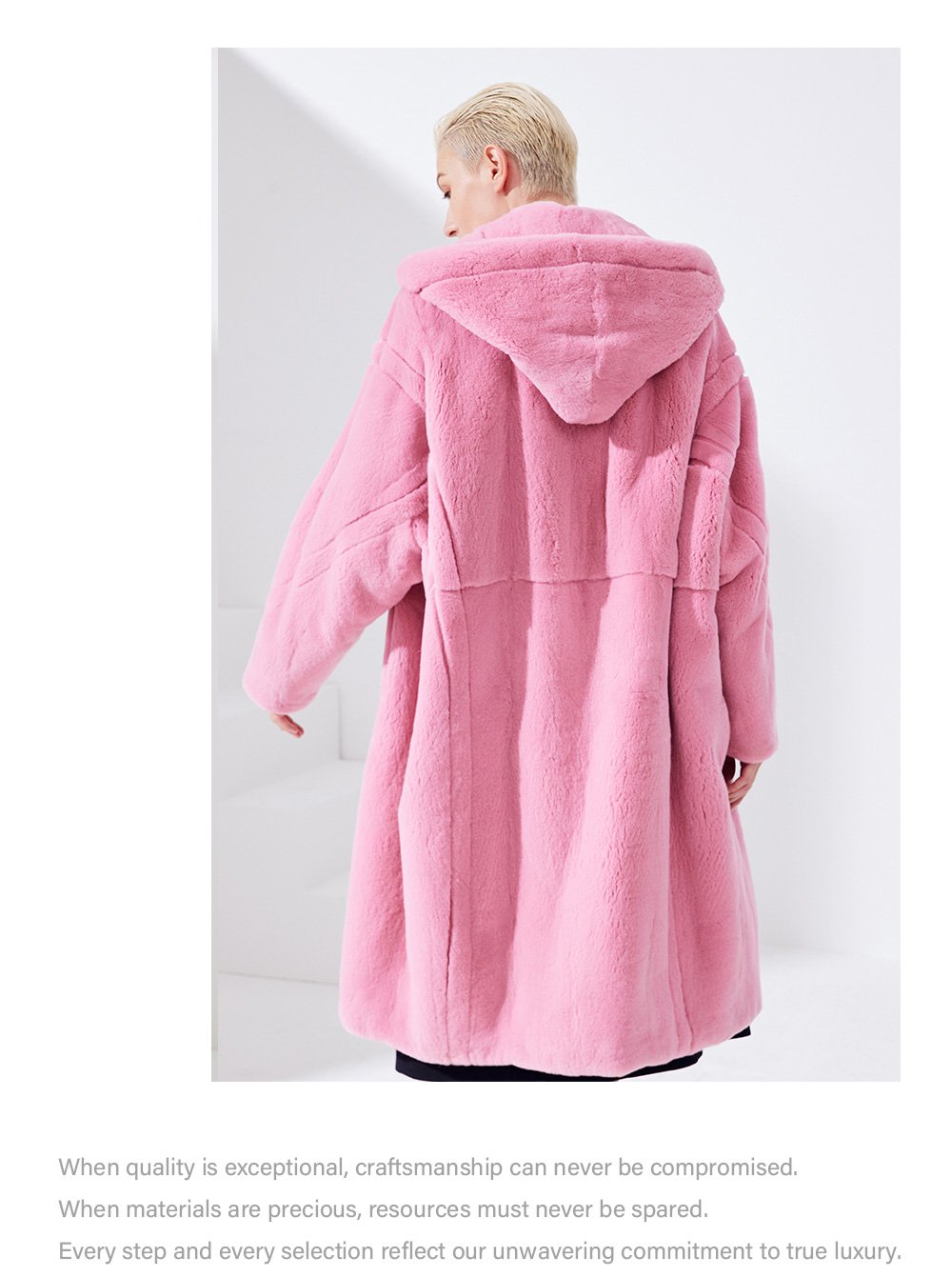 original “early winter chill” mink fur coat for women — youthful imported mink teddy bear style fur jacket