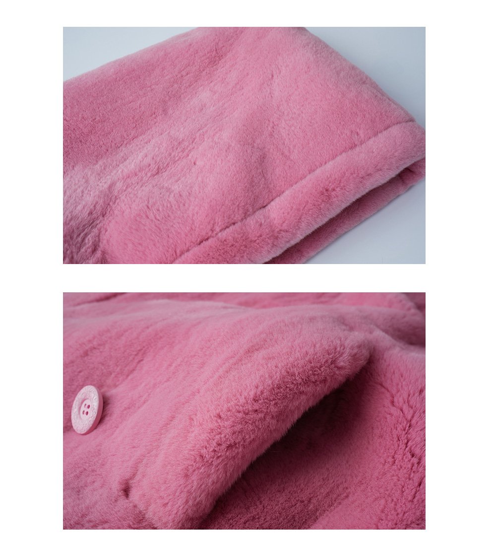 original “early winter chill” mink fur coat for women — youthful imported mink teddy bear style fur jacket