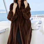 original “vintage editorial” mink fur coat for women — retro hooded full pelt design, imported new arrival