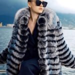original “blue toned dream” imported fox fur coat for women — mid length full skin fur jacket, new autumn/winter collection