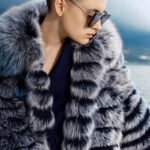 original “blue toned dream” imported fox fur coat for women — mid length full skin fur jacket, new autumn/winter collection