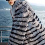 original “blue toned dream” imported fox fur coat for women — mid length full skin fur jacket, new autumn/winter collection