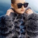 original “blue toned dream” imported fox fur coat for women — mid length full skin fur jacket, new autumn/winter collection
