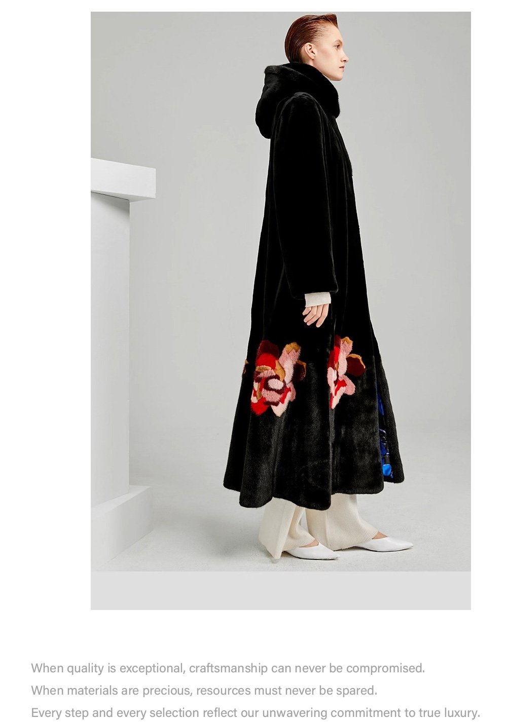 women’s imported full pelt mink fur coat — 2025 new long style with european/american print, fashion winter outerwear