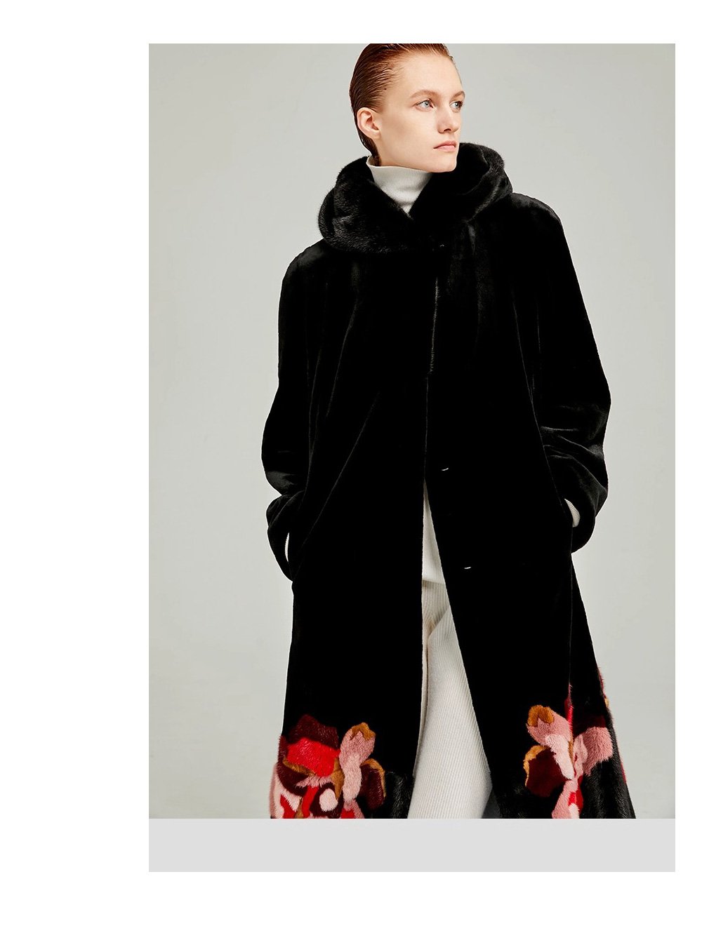 women’s imported full pelt mink fur coat — 2025 new long style with european/american print, fashion winter outerwear