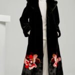 women’s imported full pelt mink fur coat — 2025 new long style with european/american print, fashion winter outerwear