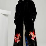 women’s imported full pelt mink fur coat — 2025 new long style with european/american print, fashion winter outerwear