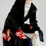 women’s imported full pelt mink fur coat — 2025 new long style with european/american print, fashion winter outerwear