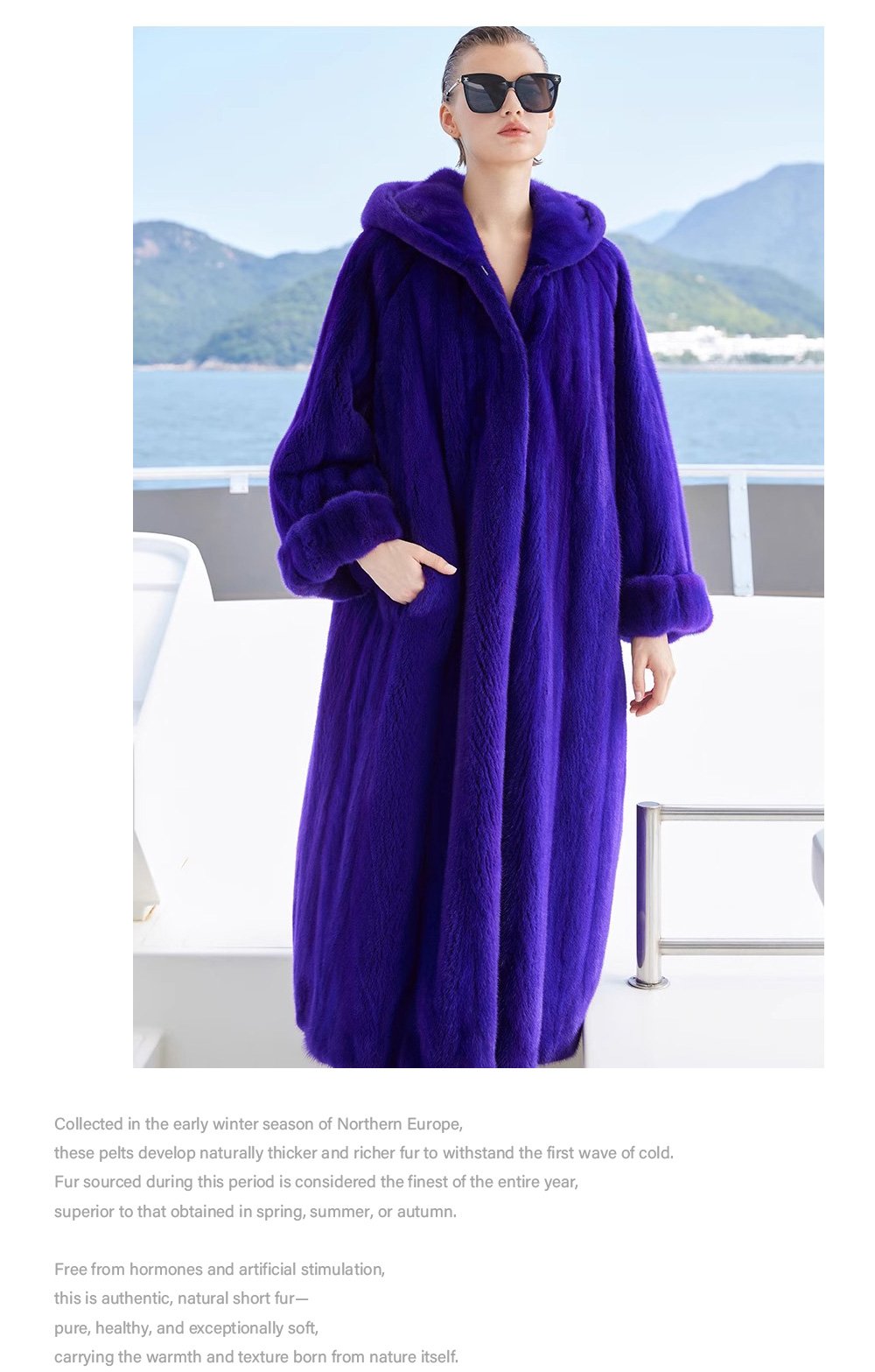 original hooded velvet mink fur coat for women — imported full pelt design, 2025 new winter collection